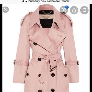 ISO pink Burberry cashmere trench. Size 0,2 or 4